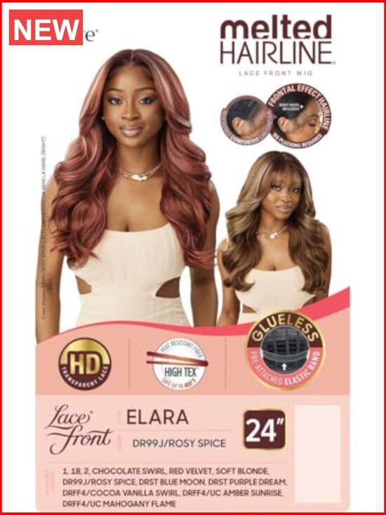 Synthetic Lace Front Wig with Melted Hairline, Glueless, Wavy 150% Density